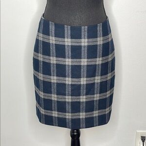 BANANA REPUBLIC Plaid Blue and Gray Women's Skirt